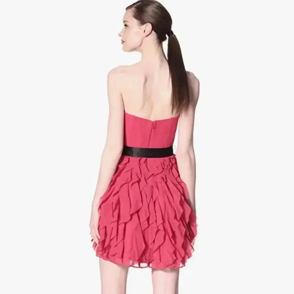 Aidan Mattox Strapless Ruffle Mini Dress - Picture 2 of 7